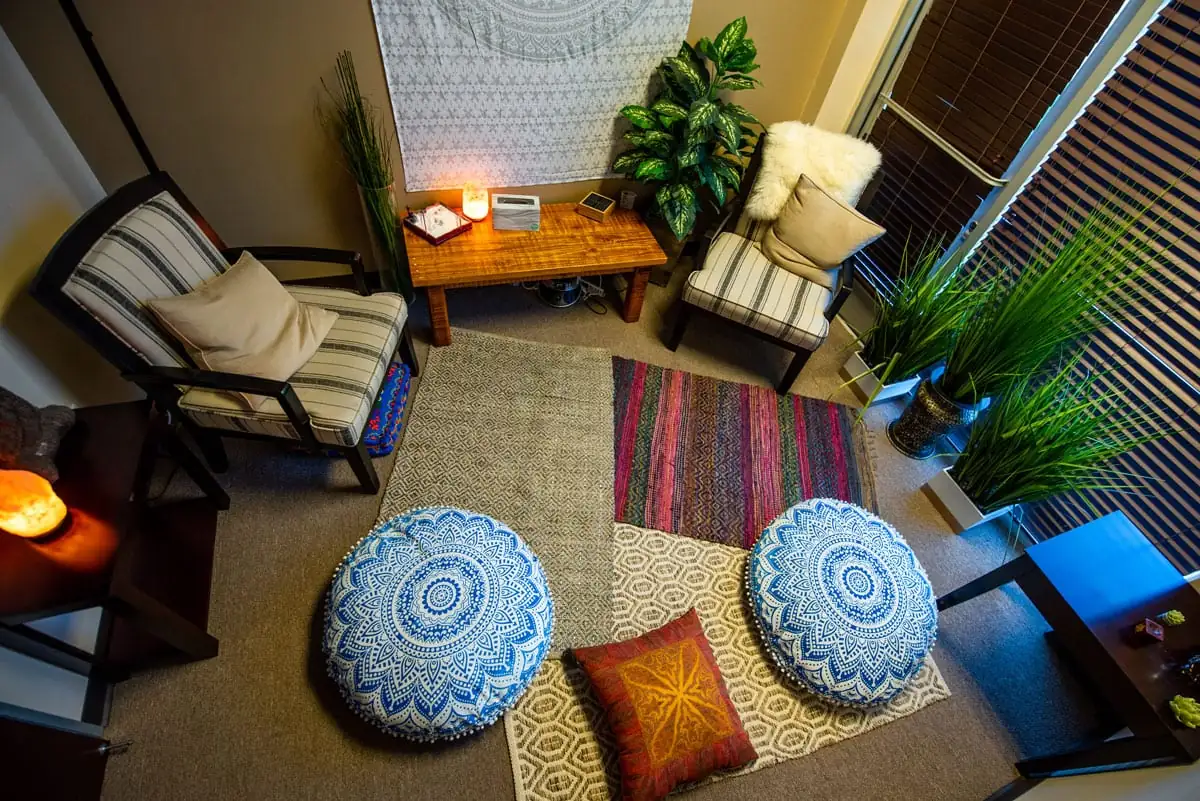 A quiet therapy room at Anchored Tides Recovery