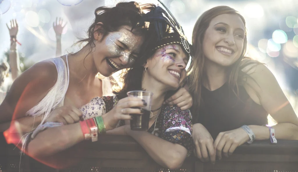 Effects of Molly (MDMA) - 3 women at a music festival