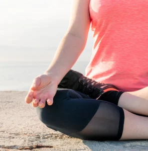 spirituality in recovery - female in lotus position