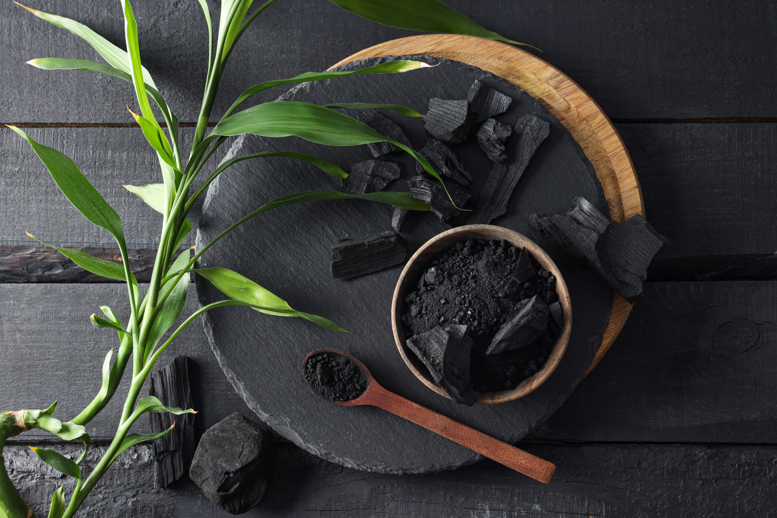 An image of activated charcoal for thc detox.